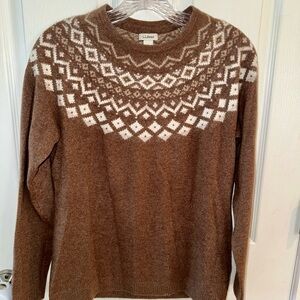 Cashmere LL Bean Fairlisle Sweater NWOT
